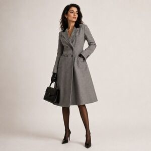 Vintage Jill Jr Herringbone Wool Double Breasted Coat‎ Size 9